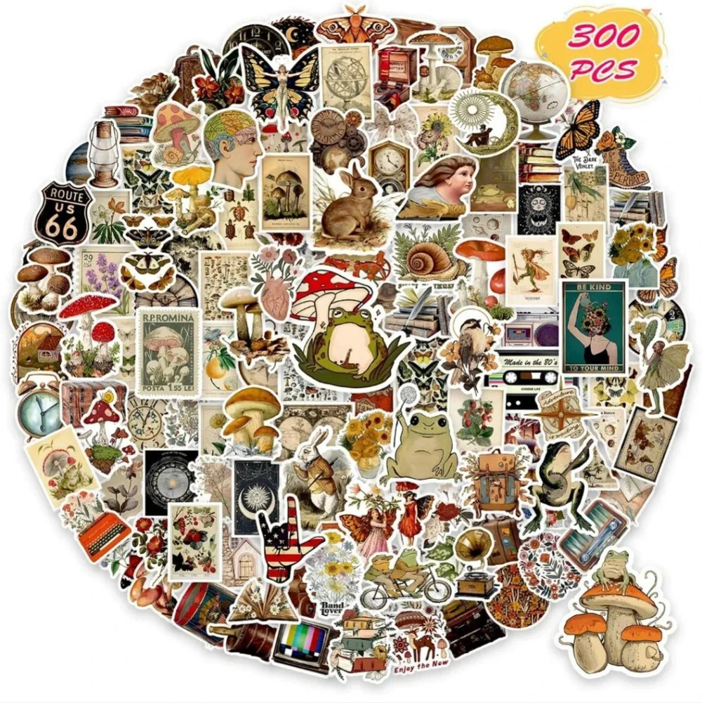 COPY - 300 Vintage style stickers